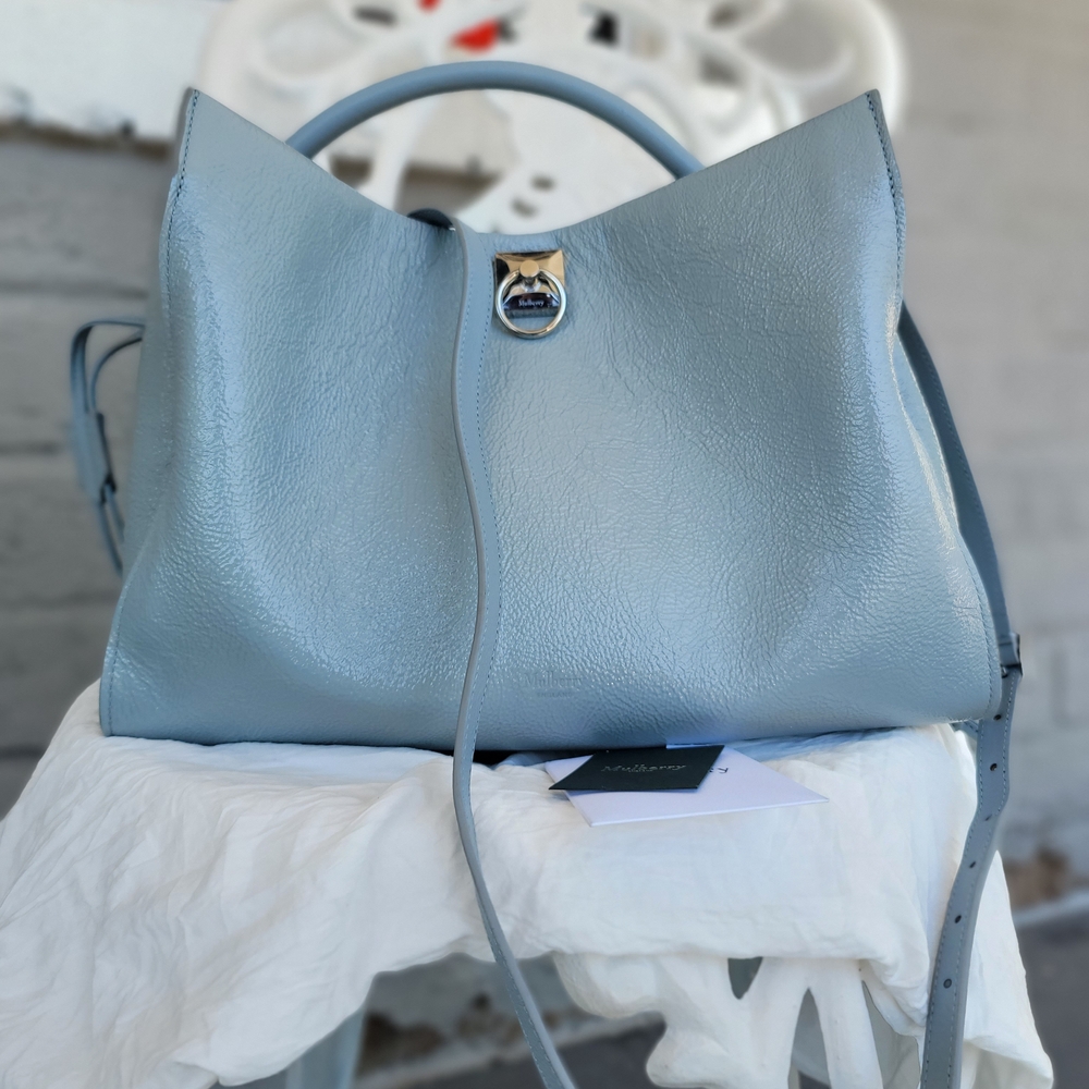 Mulberry Light Blue Leather Shoulder Bag - Picture 4 of 4